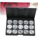 Angoily 15 Eyeshadow Empty Cosmetic Case Empty Makeup Eye Shadow Box Concealer Travel Aluminum Plate - Buy Online on SooperMarket.com