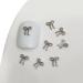 3D Metal Embellishments 20pcs Bowknot Decorations For Individual Styles 03 White K