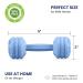 Silicone Baby Dumbbell Teether Toy - Weighted Rattle Sensory Toy for Boys and Girls - Blue - Buy Online on SooperMarket.com