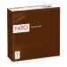 Fato disposable paper napkind ideal for informal lunch and buffets pack with 50 napkins size 33x33 4-folded 2-layer color chocolate 100% pure cellulose paper FSC