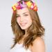 Hawaiian Luau Tropical Flower Crown Set for Women - Headband, Wristbands, Necklace, Bracelets, Hair Band - Perfect for Summer Beach Vacation and Pool Party Decorations - Colorful - Buy Online on SooperMarket.com