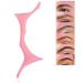 Silicone Eyebrow Stencils 6 in 1 Reusable Eyebrow Template for Brow Stamp 6 Eyebrow Shapes Beginners Friendly Eye Makeup Aid Brow Buddy Beauty Ruler Professional Quick Eye Makeup Tool-Pink