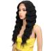 JOEDIR PERCOIS Lace Front Wigs 60cm - Long HD Transparent Synthetic Wig for Women - 130% Density Black Hair - Buy Online on SooperMarket.com