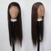 Dark Brown Synthetic Lace Front Wig | Long Straight Chocolate Brown Hair | Pre Plucked with Baby Hair | Heat Resistant Fiber | Cosplay & Daily Wear Wig - Buy Online on SooperMarket.com