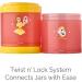 Whiskware Disney Stackable Snack Containers - Jasmine and Magic Carpet Design for Kids - 3 Cups for School and Travel - Buy Online on SooperMarket.com