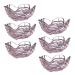 ABOOFAN 6 Pcs Cherry Blossom Dish Mini Condiment Pot Sushi Condiment Plate Ice Cream Bowl Cake Fruit Plate Mini Plates Flavor Seasoning Plate Dessert Small Glass Food Pink Sauce