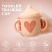 2 Pcs Silicone Sippy Cup Training Cup for Baby 6 Months+ - Spill Proof Sippy Cups for Toddlers - Easy Grip 5 oz - Cute Style - Light & Dark Orange - Buy Online on SooperMarket.com