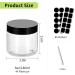 40 Pack 180ml Clear Plastic Jars with Black Lids | Refillable Round Containers for Slime & Beauty Products | Includes Pen & 80 Labels | 6oz - 40 Pack - Buy Online on SooperMarket.com