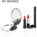YTZJ Shatterproof Compact Mirror for Travel, Double-Sided Oval Makeup Mirror with Distortion-Free Feather Pattern - Perfect for Women and Girls - Buy Online on SooperMarket.com