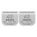 Ceramic blades for dog hair cutters compatible with Moser 45-50/Heiniger/Andis Easter A5 choice KM10 size 40# 1/100 inch (0.25 mm) cutting length 2 pieces 40# 0.25 mm (2 sets)