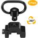 LONSEL 360 Rotation Picatinny Sling Swivel Mounts 2 Pack - Black | 1.25 Push Button QD | 2 Point & Traditional Sling Rail Mount - Buy Online on SooperMarket.com