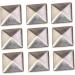 COHEALI 200 Pcs Metal Studs Pyramid Studs Flat Back Metal Spikes Rivet Studs Square Nail Self Made Hot Sheet Silverx2pcs Size 2x2pcs - Buy Online on SooperMarket.com