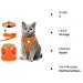Zhenle Adjustable Reflective Cat Dishes Set with Leash - Orange Collars & Breast Dishes for Cats | International Shipping Available - Buy Online on SooperMarket.com