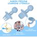 Vicloon Baby Fork and Spoon Set - 4Pcs Silicone Self Feeding Utensil for Easy Grip | Toddler Cutlery Kit for Infant & Children | First Led Training Weaning Spoons - Blue-light Green - Buy Online on SooperMarket.com