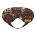 SSIMOO Skull and Red Rose Soft Sleep Eye Mask Female Breathable Eye Patch Perfect for Travel and Relaxation Black