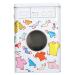 Powdered Laundry Detergent Container Multifunctional Iron Material with Perspective Window Lid Washing Machine Appearance Large Capacity Storage Box