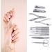 Glomora Manicure Set 11 Pieces Portable Stainless Steel Nail Clipper Set for Finger Nail Ear Care - Buy Online on SooperMarket.com