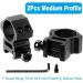 LONSEL 1'' Scope Rings: High & Medium Profile 1 Inch Mount Rings for Picatinny Rail - 2 Pack - Buy Online on SooperMarket.com