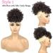 Afro Puff Drawstring Ponytail with 2 Bangs Afro High Puff Bun with Spring Curl Bangs and Afro Puff Bangs Clip in Hairpieces Pineapple Updo Ponytail with Bangs(2#) 1 ponytail+ 2 bangs #2 - Buy Online on SooperMarket.com