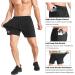BROKIG Men's Lightweight Gym Shorts - Black Medium | Quick Dry Athletic Workout Shorts with Pockets - Buy Online on SooperMarket.com