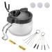4 Set Airbrush Cleaning Kit Airbrush Cleaning Pot with Air Filter Mat and Holder Nozzle Cleaning Needle 5pcs Brushes Set 5pcs Dredging Needles Kit