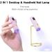 Portable UV LED Nail Lamp - Handfree Mini Light for Gel & Acrylic Nails with Magnetic Stand | USB Rechargeable | 60S Cure - Pink - Buy Online on SooperMarket.com