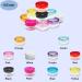 50 Mini Glass Jars with Colored Lids - 5ml Empty Containers for Lip Gloss Ointments Nail Art & Cosmetics - 10 Color Options - Buy Online on SooperMarket.com
