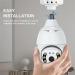 2PCS WiFi Light Bulb Security Camera - 1080P Indoor/Outdoor, 360 View, Smart Motion Detection, Two-Way Audio - Buy Online on SooperMarket.com