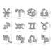 48 Pieces Gold & Silver Zodiac Nail Charms Set - Constellation Nail Studs for Nail Art Decoration - Ideal for Women & Girls - Buy Online on SooperMarket.com