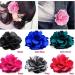 Women Girls Hair Clip Hairpin Brooch Beautiful Satin Peony Flower Style(Royal Blue) Practical Design - Buy Online on SooperMarket.com