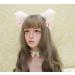 zalati Fox Ears Headband Plush Handmade Hairband Cute Style with Bowknot & Small Bells for Halloween Christmas Cosplay Party Costume Party Decor - White - Buy Online on SooperMarket.com