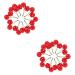 ABOOFAN 20 Pcs Artificial Cherry Artificial Foods Photo Props Fake Cherry Model Display Fruit Models Realistic Fruits Cherry Play Kitchen Fruit Toy Child Plastic Top Hat Kitchen Cabinet