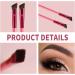 4 PCS 4D Hair Stroke Brow Stamp & Brush Set - Multifunction Ultra-thin Angled Eyebrow Makeup Brushes - Buy Online on SooperMarket.com