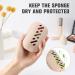 FERYES Large Silicone Makeup Sponge Holder - Portable Double Sided Beauty Blender Case in Khaki - Buy Online on SooperMarket.com