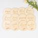 Joy Depot 12 Pieces Baby Monthly Wooden Cards Monthly Baby Milestone Cards Double Sided Milestone Discs Photo Props Baby Gift Sets for Newborn Infants 0-12 Months Baby Shower Growth Recording