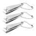 2-inch mini nail cutter file and key chain 3-piece nail cutter set