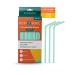 ECO SOUL 100% Compostable Straws 100 Count 8.25" Eco-Friendly Biodegradable Sustainable Disposable Straws Cocktail Cold Drink Smoothie Bendable Straws