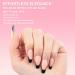 Shop 240PCS French Tips Gel x Nail Tips - Long Coffin Press On Nails in Black-Natural White | Pre-Applied Tip Primer & Base Coat for DIY Nail Extensions - Buy Online on SooperMarket.com