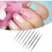 Nail Art Dotting Pen 8PCS 2 Way Dotting Pen Tool Metal Dotting Pen Nail Polish Colouring Pen Double Ended Nail Art Dotting Pen for Home DIY Salon Use - Buy Online on SooperMarket.com
