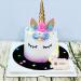 Coonoe Unicorn Cake Topper with Handmade Eyelashes and Reusable Gold Horn - Ideal for Birthday Parties, Baby Showers, and Weddings - Buy Online on SooperMarket.com