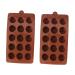 MAGICLULU 2pcs Decor Chocolate Silicone Molds Sphere Baking Silicone Candy Mold Candy Molds Silicone Moulds Cake Mold Silcone Molds Flower Baking Mould Cake Baking Molds Waffles Flowers mediumx2pcs Coffeex2pcs
