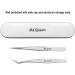 Ms.Queen Professional Eyelash Extension Tweezers Set - Straight and Curved Pointed Precision Crafted Tweezers for 3D-6D Volume False Eyelashes Extensions - 2 Pcs with Aluminum Storage Case - Buy Online on SooperMarket.com