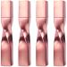 KALLORY 4pcs Eyelash Brush Empty Tube Lip Balm Containers Eyebrow Brush Mascara Tubes Empty Rose Gold Line 11.5x1.8cm Rose Gold