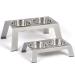 PetFusion Elevated Dog Bowls, Cat Bowls -- Premium anodized Aluminum feeder (Short 4", Tall 8" options). US FOOD GRADE Stainless Steel raised bowls Short - 4" Metallic Gray