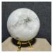 Natural Crystal Rough Natural Sphere Natural White Crystal Cave Moss Water Grass Agate Ball Feng Shui Reiki Home Decoration 1pc 1100-1200g