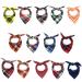 SLSON 14 Pack Dog Bandanas Plaid Dog Scarf Washable Triangle Pet Bibs Kerchief for Puppy Small Dog and Medium Dog Cat Pets