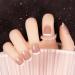 RUNRAYAY French Tip Press on Nails Medium Nude Fake Nails Acrylic False Nails Artificial Stick on Nails for Christmas Women and Girls 24Pcs AA