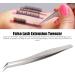 Eyelash Extension Tweezers - Silver Stainless Steel Slanted Manicure Tweezers for Precision Application - Buy Online on SooperMarket.com