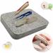 Wool Needle Felting Pad with Leather Finger Guards - Eco-Friendly 6x6 inch Base for Precision Projects - Buy Online on SooperMarket.com