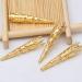 ARTIBETTER 100pcs Flower Bead Caps - Tibetan Style Metal Filigree Cones for DIY Jewelry Making (Golden) - Buy Online on SooperMarket.com